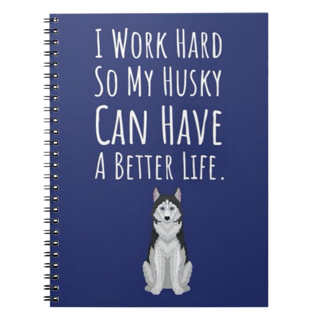 Carnet Gifts For Husky Owners Lovers Pet Siberian Dog (Devant)
