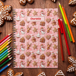 Carnet Gingerbread Cookies Noël Rouge