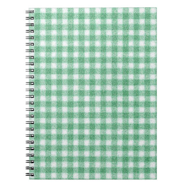 Carnet Gingham vert menthe  (Devant)