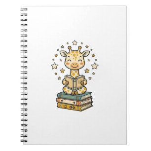 Carnet Girafe de lecture mignonne chemise vintage d'amant