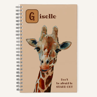 Carnet Girafe le Safari Tier Aquarell