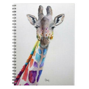 Carnet Giraffe arc-en-ciel