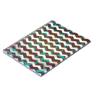 Carnet Giraffe Impression Brown et Turquoise