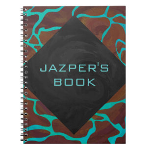 Carnet Giraffe Impression Brown et Turquoise