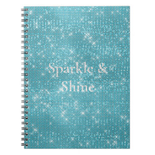 Carnet Girl Aqua Blue Glitzy Sparkle