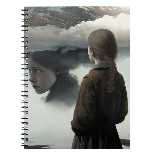 Carnet Girl with clouds (Devant)