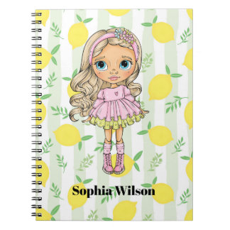 Carnet Girl with Lemons Preppy Back-To-Schoo