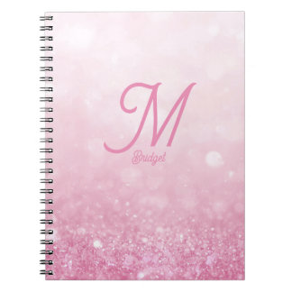 Carnet Girlie Rose Féminin Paillettes Abstrait dégradé