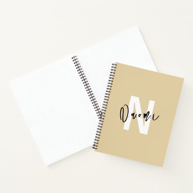 Carnet Girls’ Light Beige "Naomi" Notebook – Spiral (Intérieur)