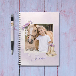Carnet Girls Purple Floral Horse