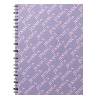 Carnet Girly Pink & Purple Name Feminine Office