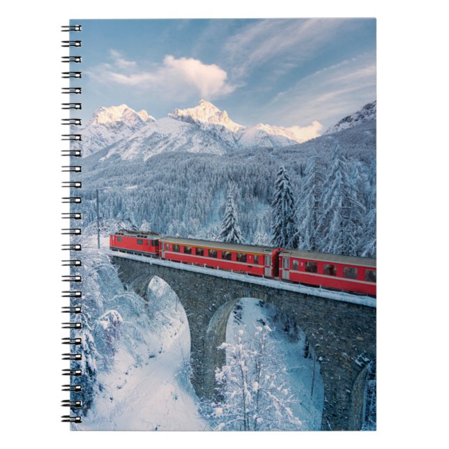 Carnet Glace et neige | Train Express Red Bernina Suisse (Devant)