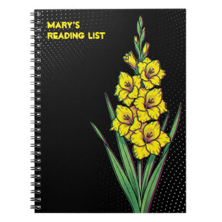 Carnet Glaïeul jaune (Gladiolus Nova Lux) Pop Art 