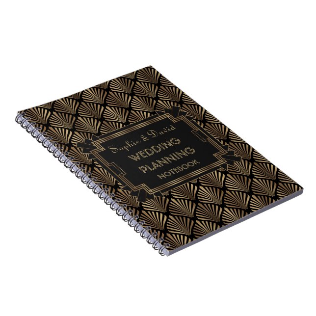 Carnet Glam Roaring 20's Great Gatsby Art Wedding planner (Côté Droit)