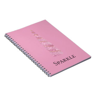 Carnet Glam rose étincelle Unicorne
