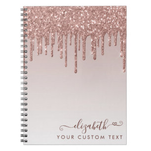 Carnet Glam Rose Gold Parties scintillant Drives Élégant 