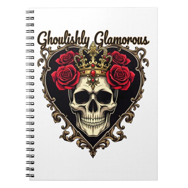 Carnet Glamour glacé, Halloween Design Élégant (Devant)