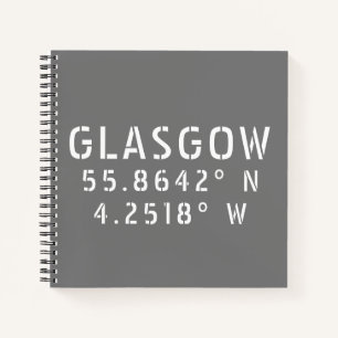 Carnet Glasgow Écosse Latitude & Longitude