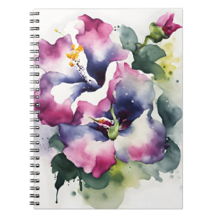 Carnet Gloxinia - Fleurs aquarelles