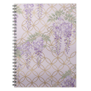 Carnet Glycine Japonaise & Kimono Floral Shippo