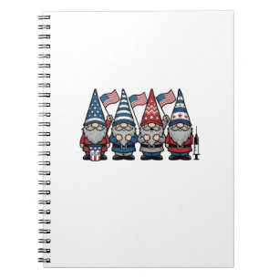 Carnet Gnome Infirmière Patriotique Gravure Vintage Vecto