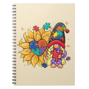 Carnet Gnome mignonne, tournesol et Sensibilisation sur l