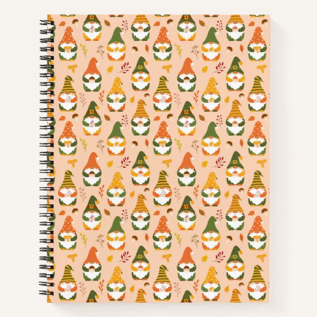 Carnet Gnomes d'automne dans le Motif forestier (Devant)