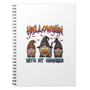 Carnet Gnomes d'Halloween Trois Gnomes Chapeau de Sorcièr