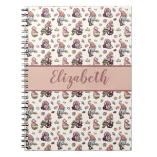 Carnet Gnomes Monogramme Gâteaux Cupcakes Donuts Écriture