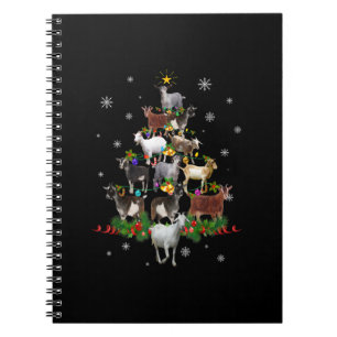 Carnet Goat Christmas Tree Snow Goat Xmas