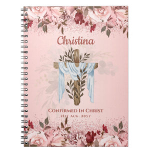 Carnet Godgirl CONFIRMATION Rosegold Fleurs rose non rose