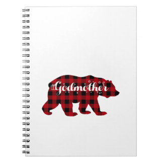 Carnet Godmère Ours Buffalo Rouge Plaid Famille correspon