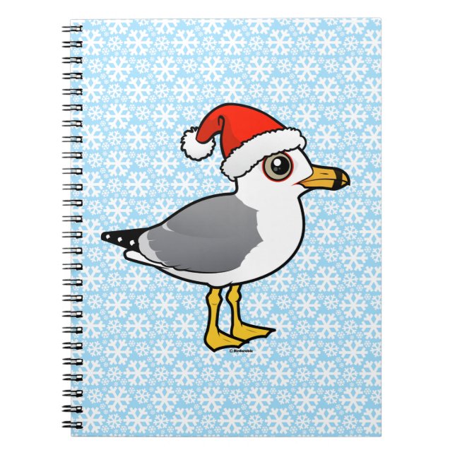 Carnet Goéland à bec circulaire père Noël (Devant)