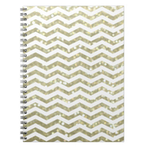 Carnet Gold Chevron