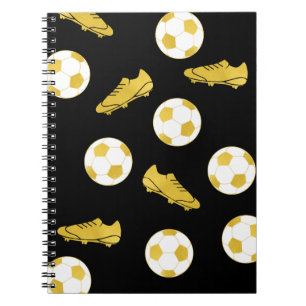 Carnet Gold Elegant Classic Soccer Nettoie Ball Black
