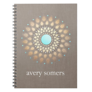Carnet Gold Lotus Mandala Bien-être naturel