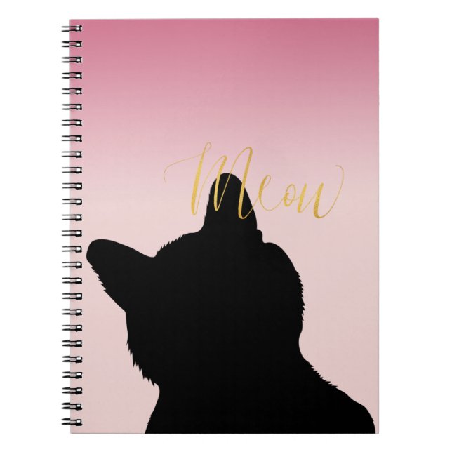 Carnet Gold Meow Kitty (Devant)