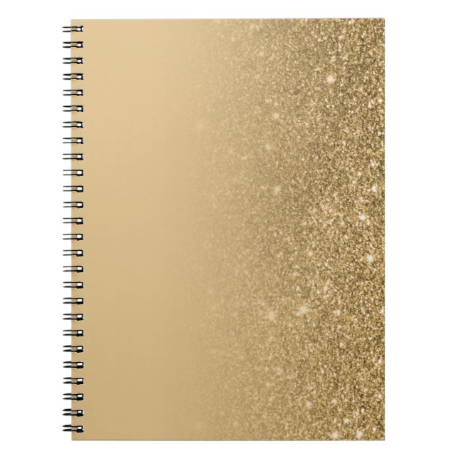Carnet Gold Notebook with Glitter Edges – Glam Chic (Devant)