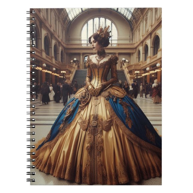 Carnet Gold Princess Steampunk Victorian Industrial (Devant)