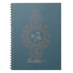 Carnet Gold Rococo Lotus Ornamental Mandala