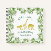 Gold Safari Animaux premier anniversaire