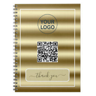 Carnet Gold Waves QR Code Votre logo ici