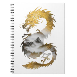 Carnet Golden Dragon Nebula Élégance mystique