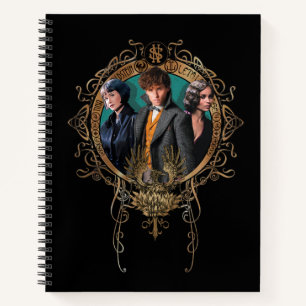 Carnet Golden Newt, Tina et Leta Art Déco Portrait