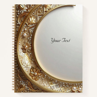 Carnet Golden Ornate Frame Notebook