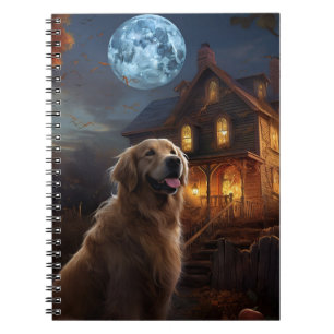 Carnet Golden Retriever Halloween effroi