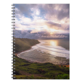 Carnet Golden Sunset Coastline Ocean Landscape Art Print