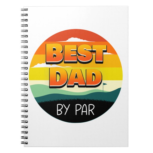 Carnet Golfing Golfeur papa meilleur papa par pair (Devant)