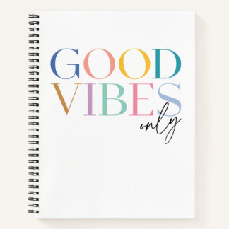 Carnet Good Vibes coloré uniquement