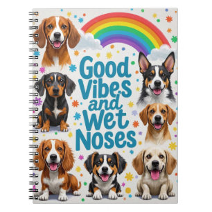 Carnet Good Vibes et nez mouillé Jouer des doodles